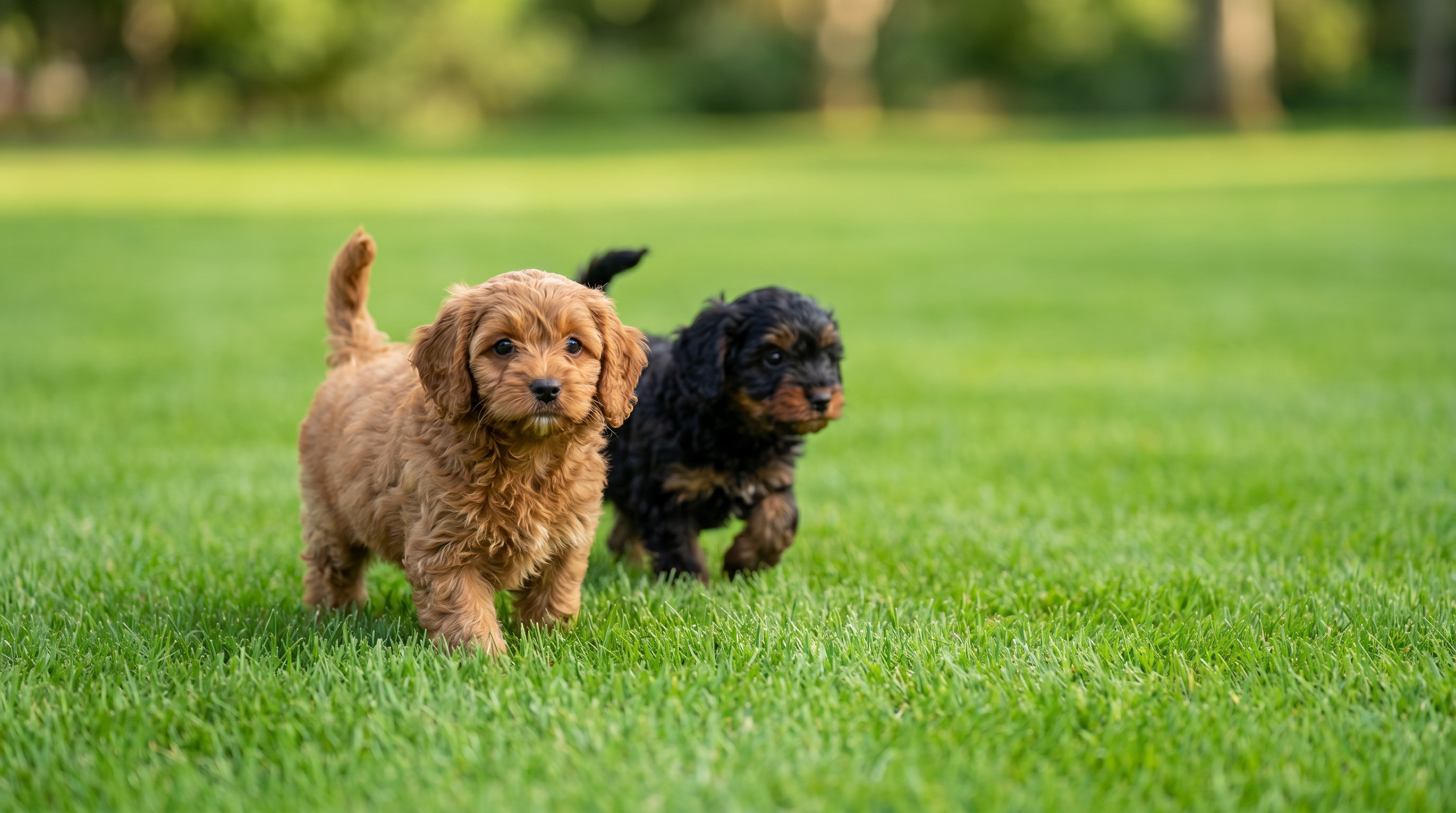 Seaside Pups breeder caring for newborn puppies