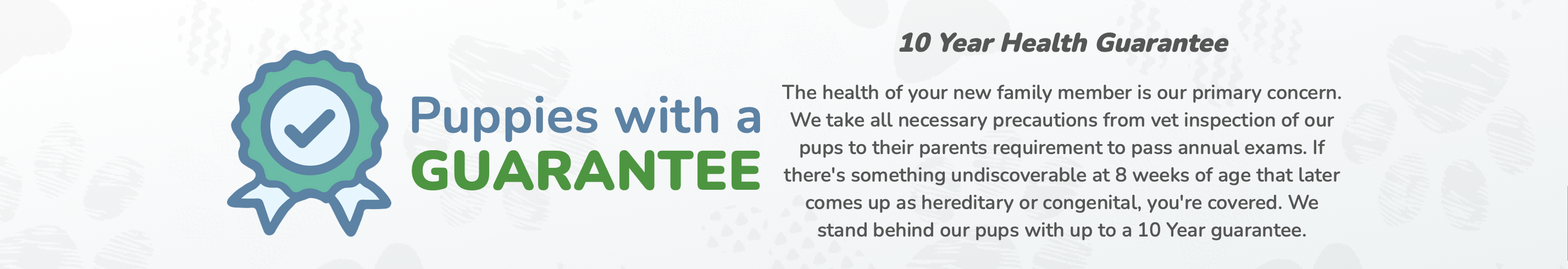 seaside pups 10 year health guarantee 