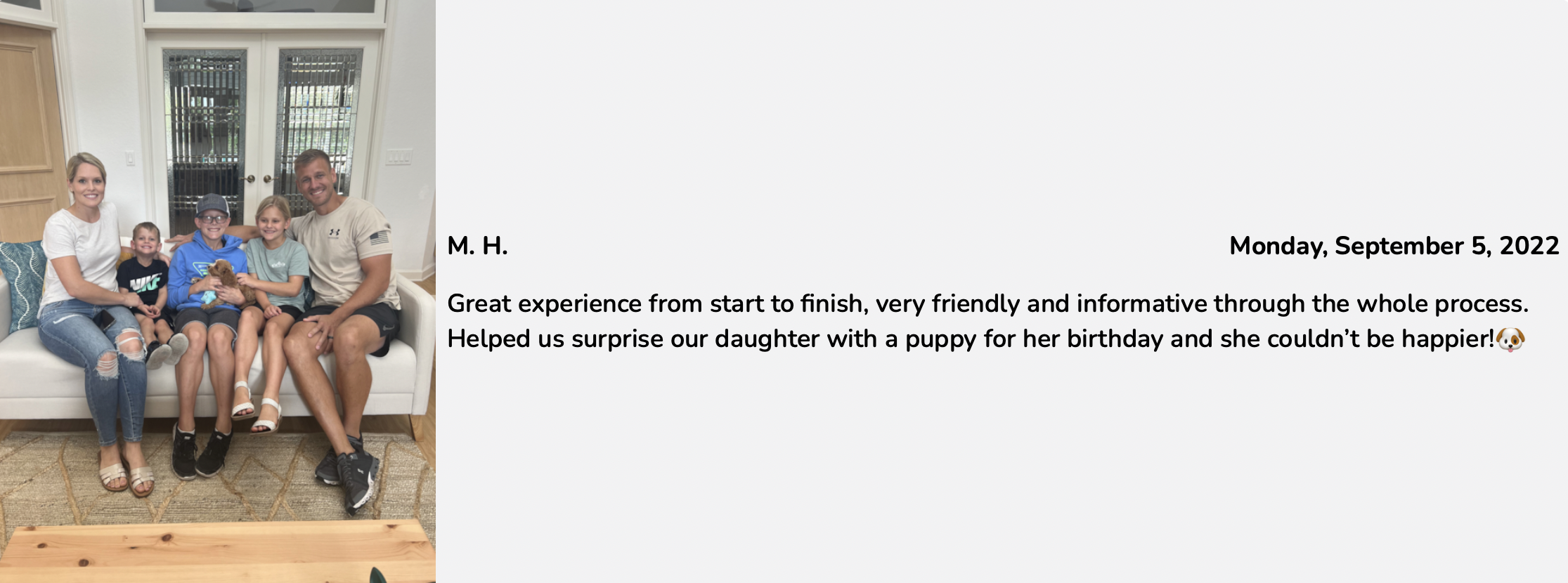 seaside pups review from happy customer. review 6 - seaside pups reviews 