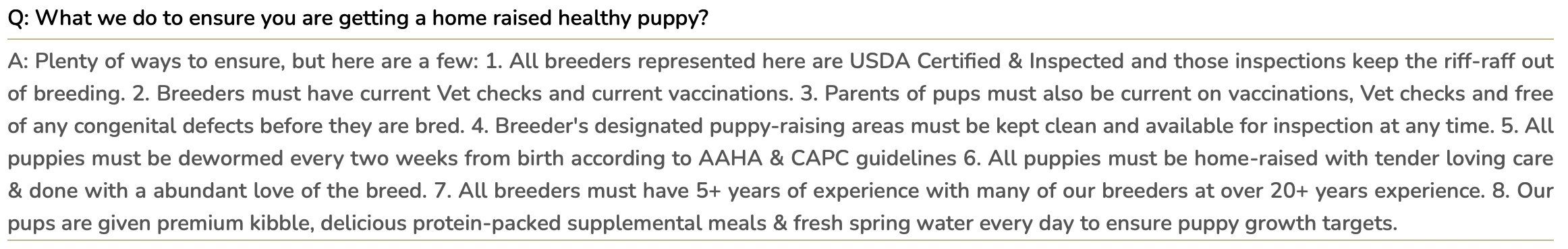7. seaside pups breeders are USDA licensed