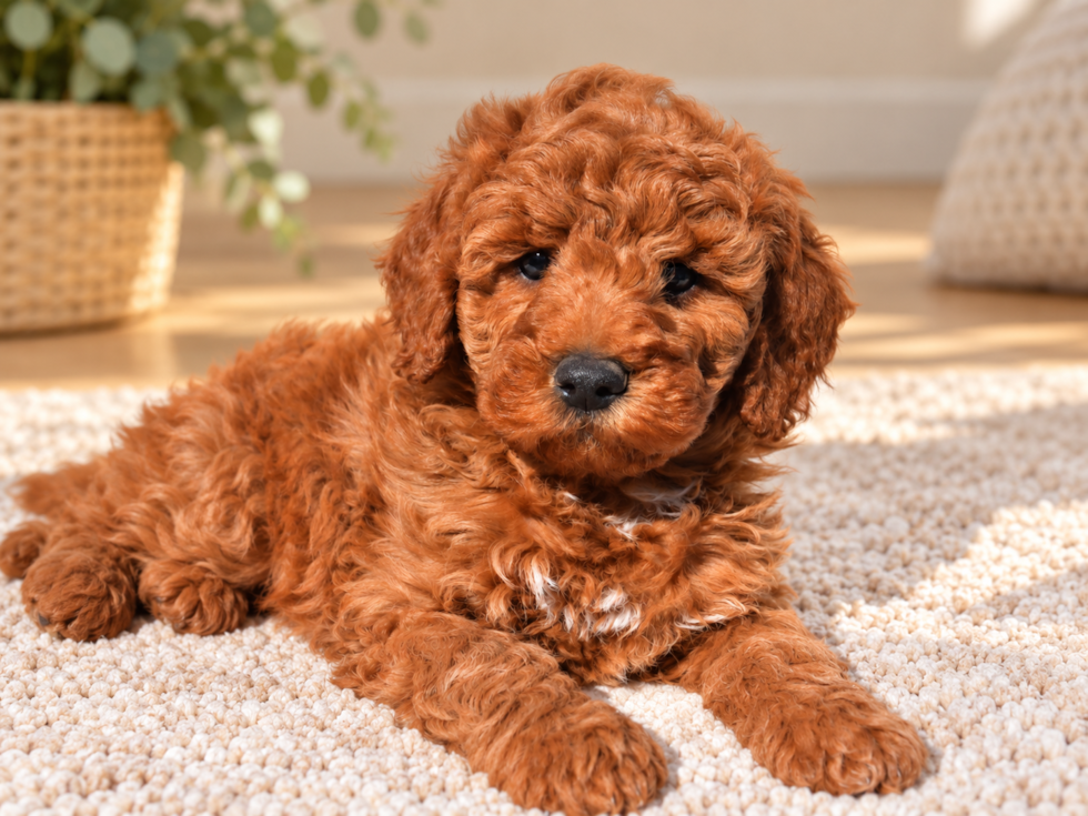 Cute Golden Doodle Poodle Mix Puppy