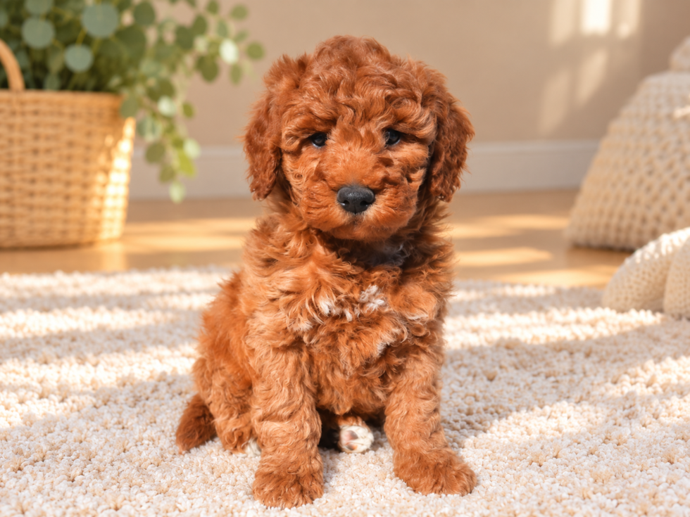Cute Mini Goldendoodle Poodle Mix Pup
