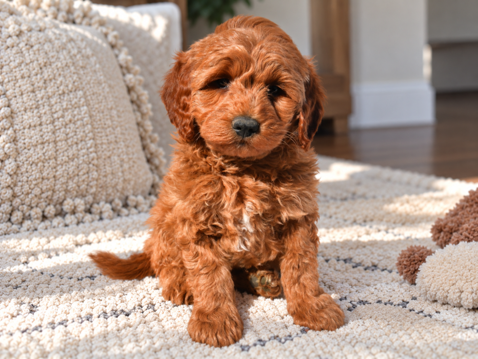Cute Mini Goldendoodle Poodle Mix Pup