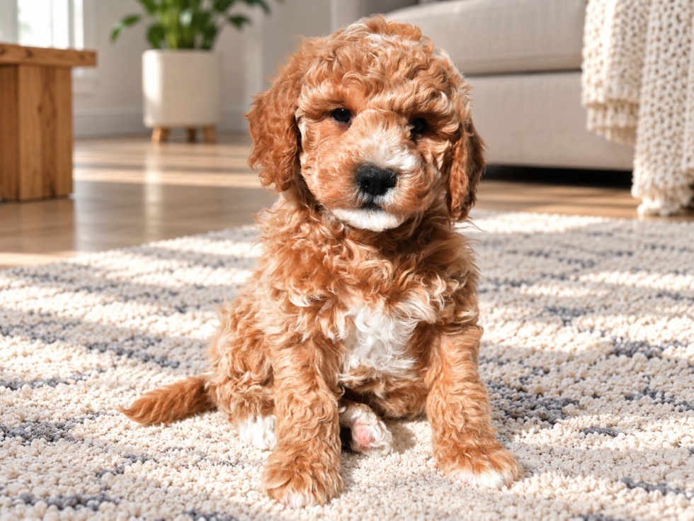Cute Mini Goldendoodle Poodle Mix Pup