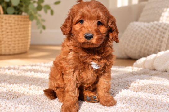 Cute Mini Goldendoodle Poodle Mix Pup