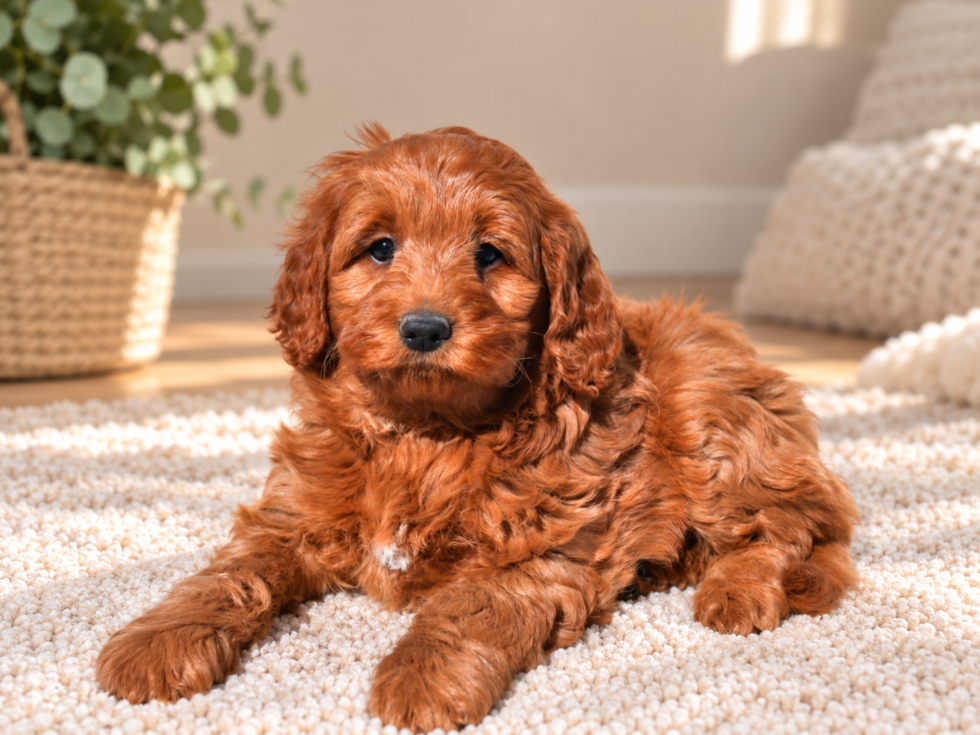 Cute Mini Goldendoodle Poodle Mix Pup